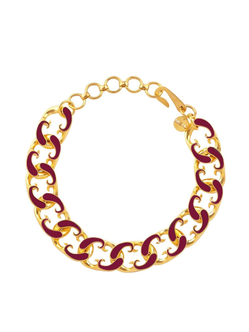 Enamelled Paisley Choker - MISHO - Necklace