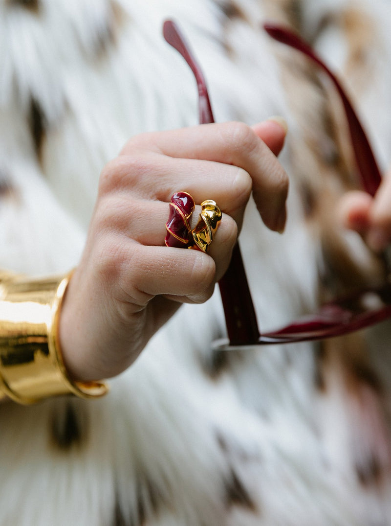 Juicy Faun Ring Set - Midnight Maroon - MISHO - Rings