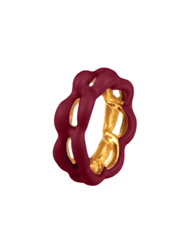 Juicy Link Ring - Midnight Maroon - MISHO - Rings