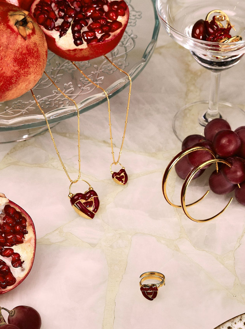 Juicy Love Locket - Midnight Maroon - MISHO - Necklace