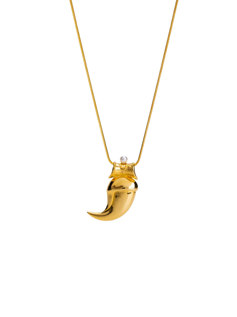 Lion's Claw Pearl Pendant - MISHO - Necklace