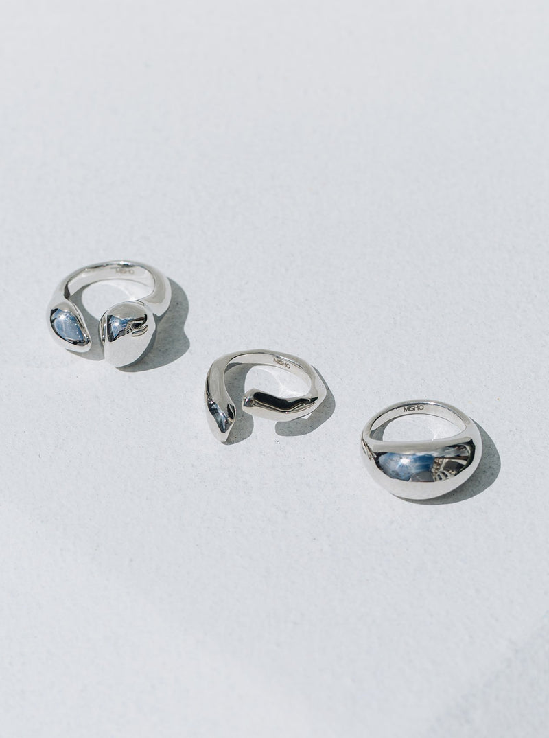 Stackable Pebble Rings - MISHO - Rings